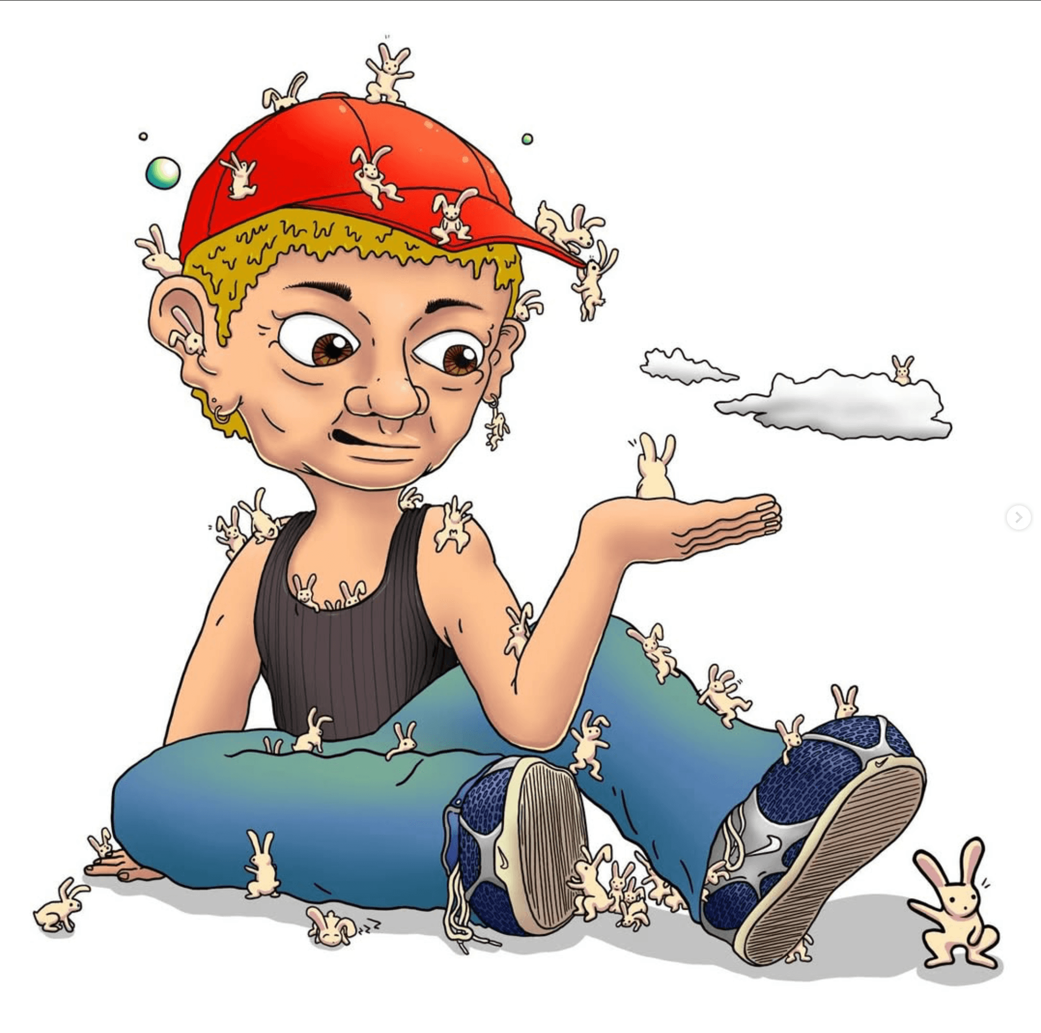 Farbige Charakterillustration