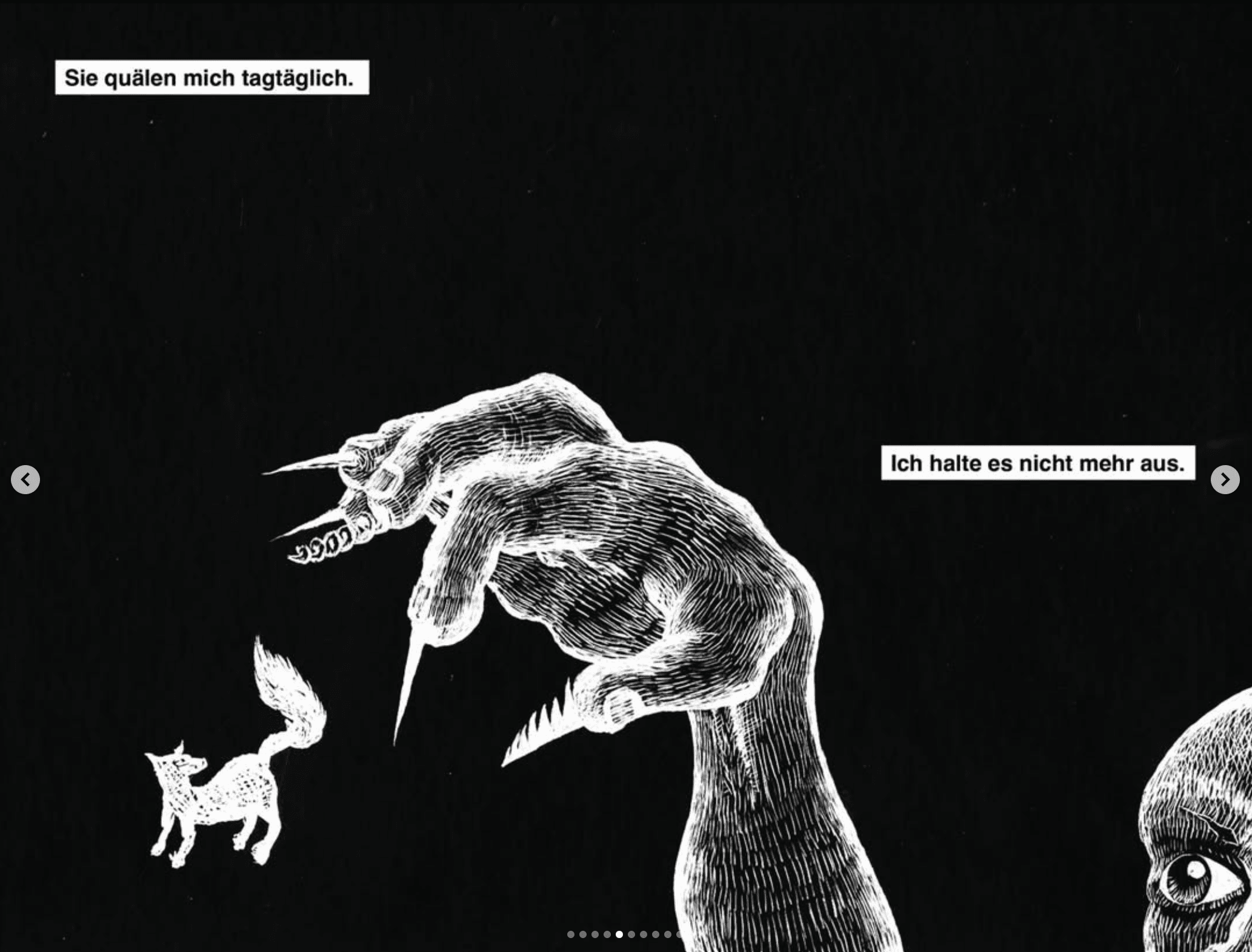 Scratchboard-Zeichnung aus SINE 2000
